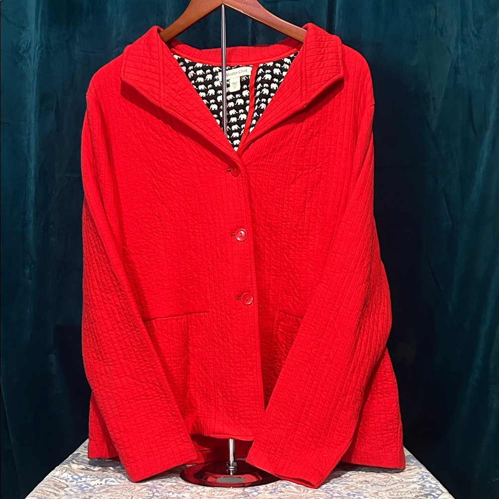 NWT Coldwater Creek Scarlet Textured Blazer